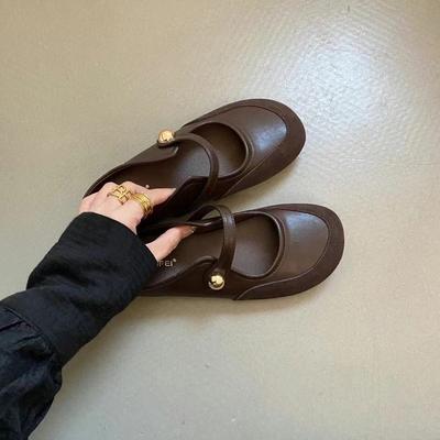 Ретро женская сумка с квадратной головой, полушлепанцы Xia Liang, туфли Мэри Джейн, женские туфли