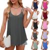 Летний женский жилет с открытым вырезом на бретельках, повседневная простая футболка без рукавов, пуловер, пляжная рубашка для отдыха на море, S-2XL