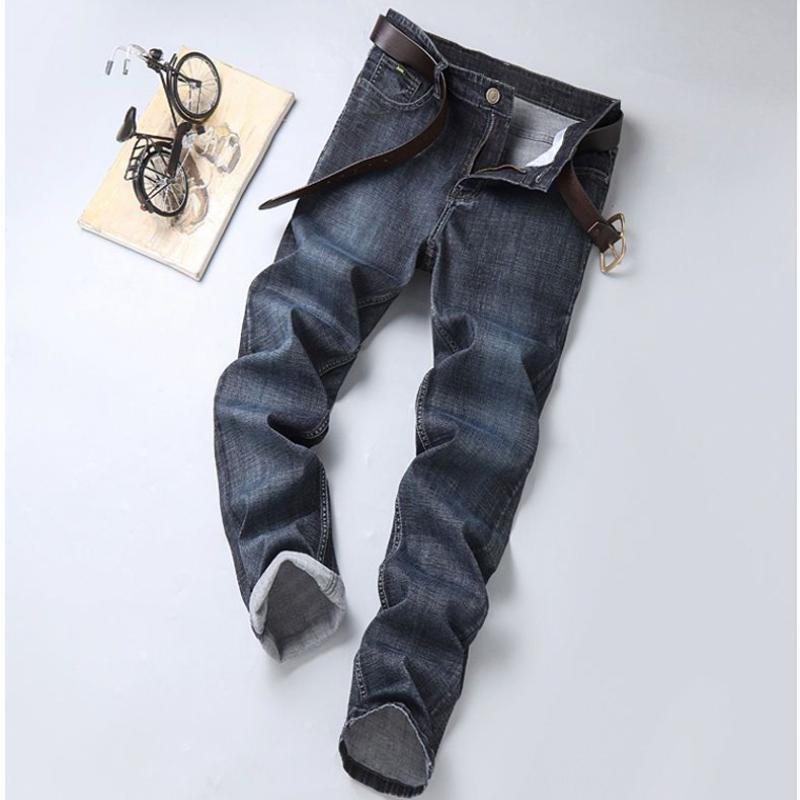 Jeans Men's Loose Straight High-end Stretch Washed Casual Trousers