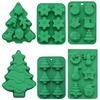 Christmas Silicone Mold Christmas Tree Snowflake Elk Chocolate Cake Biscuit Candy Mold DIY Gingerbread Mans Baking Utensils