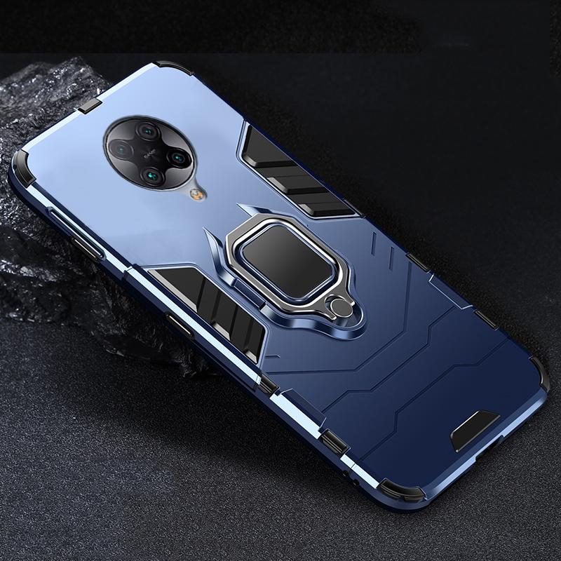 KEYSION Противоударный чехол для Xiaomi POCO F2 Pro X2 с кольцевой подставкой, задняя крышка для телефона Redmi K30 Pro Zoom
