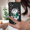 Мягкий тонкий чехол TPU с рисунком бабочки для Samsung S25 S24 FE S23 Ultra S22 S21 A16 A56 A36 A55 A15 с текстурой кожи, противоударный матовый чехол для телефона