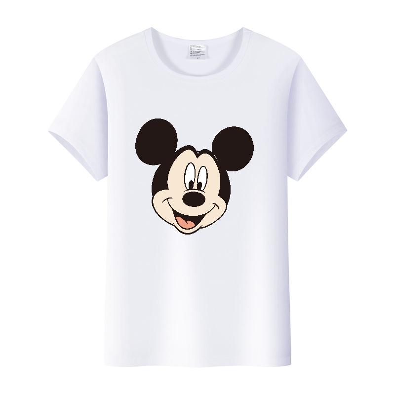 Vintage Unisex Cartoon Tshirt Mickey Mouse Tops Graphic Clothes Summer Blouses Short Sleeve T-shirt White Tees