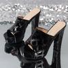 Fashion New Women's Sandals Summer Qulaity Chunky High Heels Platform Black Shoes Dress Party Lady Designer Women Slippers