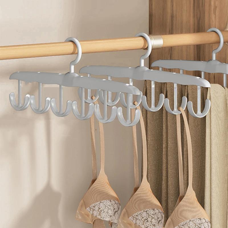 6 крючков для хранения женских вешалок для бюстгальтеров, вешалка для одежды, аксессуары для домашнего гардероба, органайзер для шарфов, мужская вешалка для галстуков и ремней