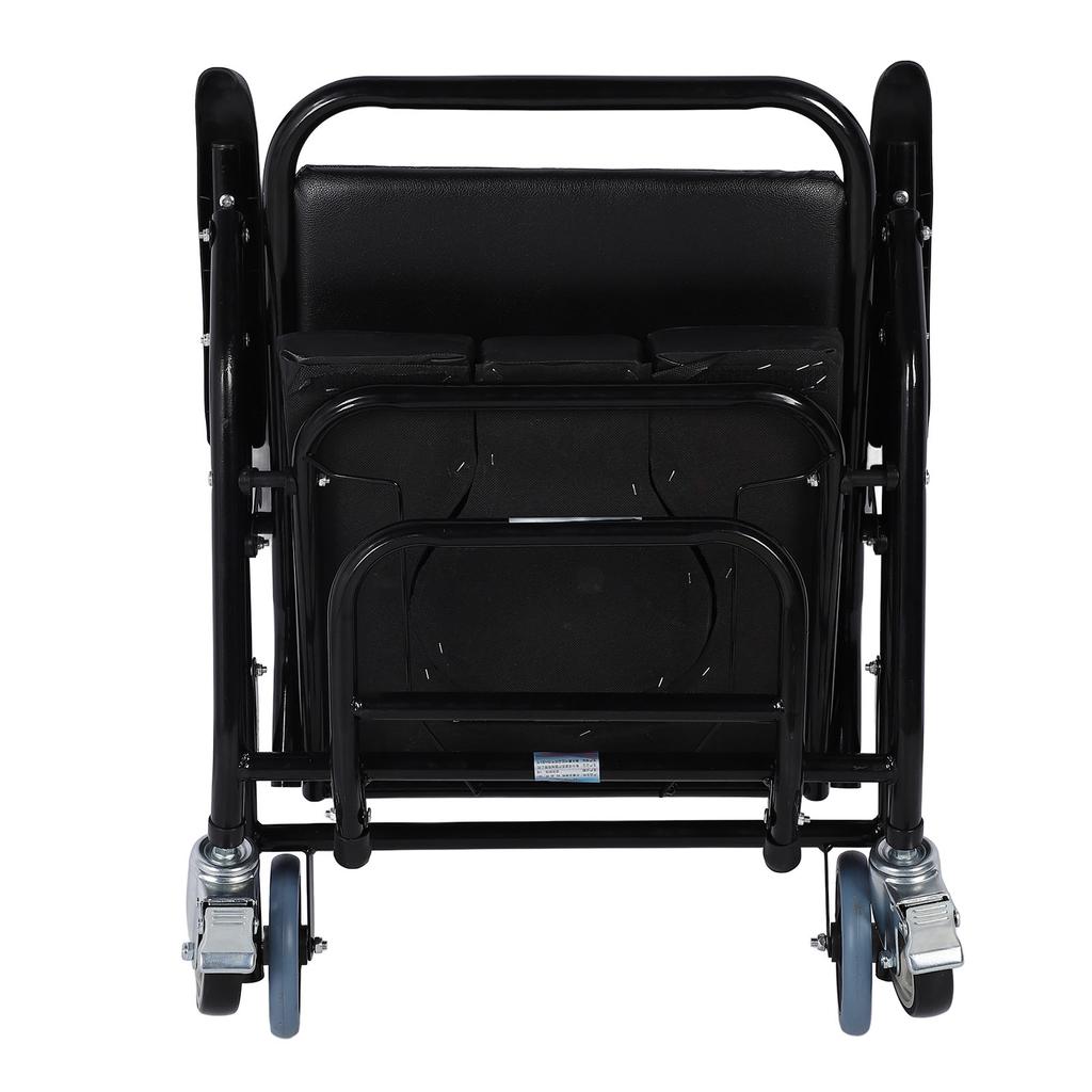 Стул-туалет с колесами, утолщенная подушка, складной стул-туалет с ведром для пожилых людей дома