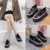 2024 Spring/Autumn Women's British Platform Slip-On Shoes with Thick Sole