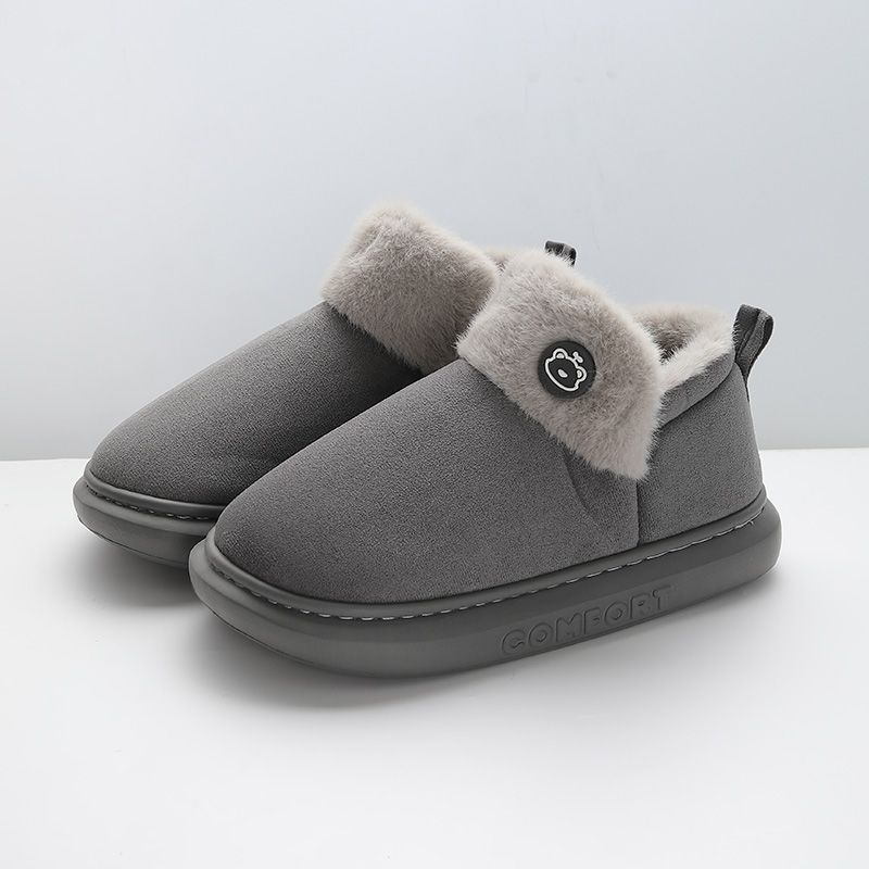 Comwarm Зимние пушистые сноубутсы для женщин, уличные ботильоны на платформе, домашние ботинки с плюшевой подкладкой, уютные теплые женские хлопковые ботинки