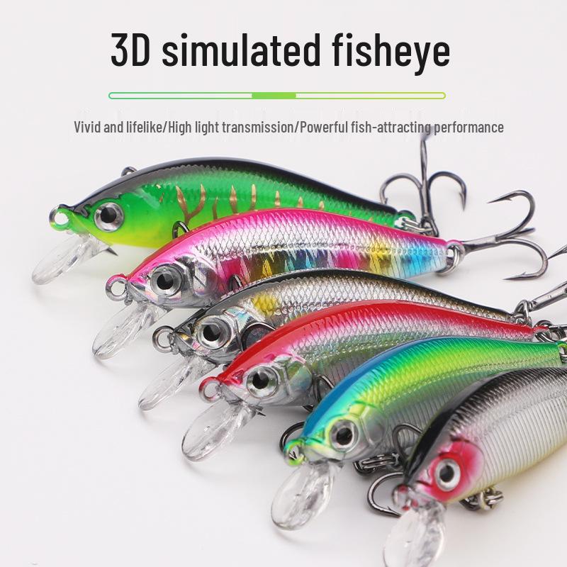 Приманка Микроджиг 5см 3.2г, Дальнобойный Тонущий Воблер, Красноглазый Мандарин Басс, Все Слои Воды