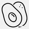 Avocado Icon Avocado Vegetarian Cuisine Iron On Heat Transfer Printing Vinyl Patches Sticker for Clothes DIY Appliques Washable Patches