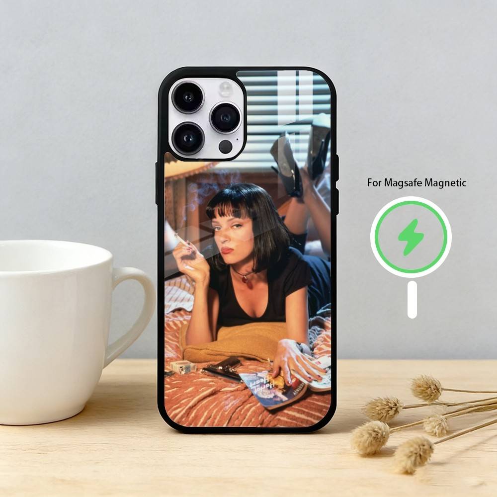 P-pulp fiction mia wallace costume Phone Case For iPhone 17/16/15/14/13/12/Plus/Pro/Max for Magnetic Wireless Charging