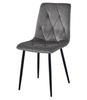 LIBRA chair - dark gray velvet / black legs x 2