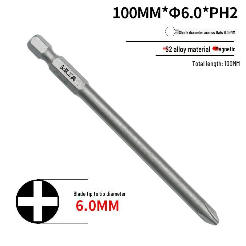 Закаленная сталь S2 Магнитное сверло-бита Phillips 1/4" для дрели