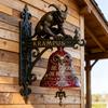 Готический дверной звонок на тему черепа с красным колокольчиком, Уникальное жуткое настенное украшение, Идеально подходит для Рождества, Хэллоуина, Праздничного домашнего декора