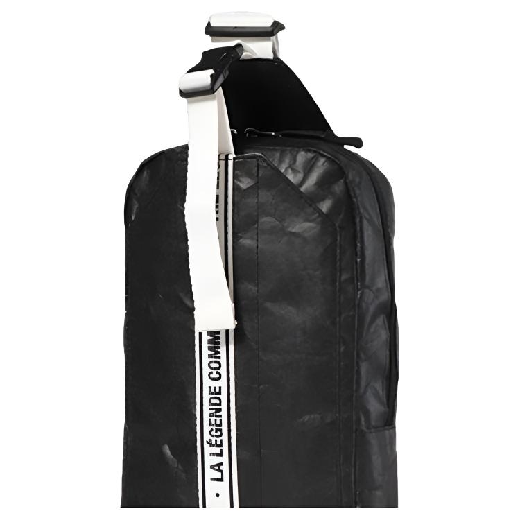Li Ning New Paris Fashion Week Runway Series Casual Polyethylene Sports Shoulder Crossbody Chest Bag Unisex Bags Black ABDN192-2