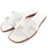 Pristine Sandals Sandals Oran White Box Scarf Leather Women 34.5 Used