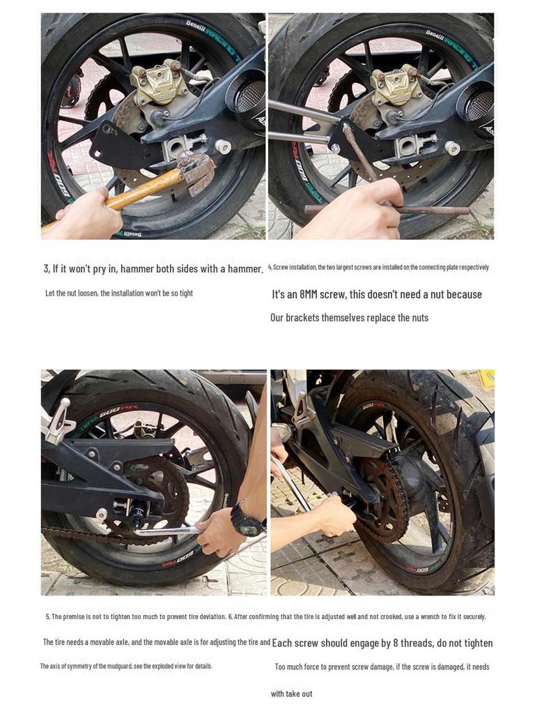 DUKE RC390/DUKE390 Rear Fender Mudguard Water Deflector