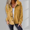 Winter Women Jacket with Double Pockets Thick Fleece Button Closure Cardigan Long Sleeves Warm Windproof Heat Retention Outdoor Coat