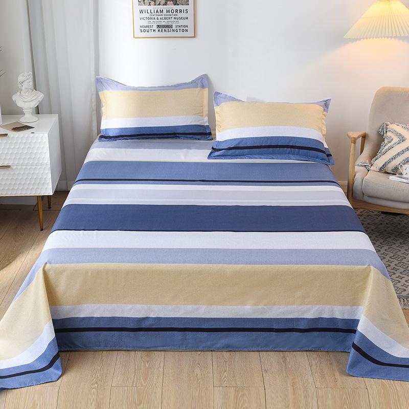 INS Style Bed Sheet One-Piece Winter 1.8m Double Bed 1.2m Student Dormitory Single Bed Minimalist Washed Cotton Quilt