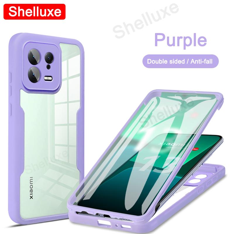 Для Xiaomi13 360 Полная защита корпуса Передняя+Задняя Прозрачный чехол Shelluxe Для Xiaomi Mi 13 Lite 13T Xiaomi13T Pro Силиконовая Двусторонняя крышка