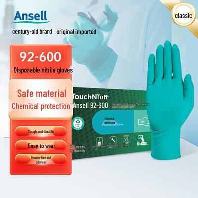 Одноразовые нитриловые перчатки Ansell 92-600 для химической защиты