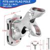Flag Pole Holder for Outside House, Heavy Duty 1" Flag Pole Mounting Bracket, Aluminum Rustproof Flagpole Bracket Wall Mount with Stainless Hardware