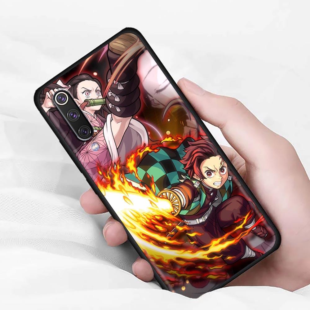 Мягкий чехол Anime Demon Slayer Kamado Tanjirou Nezuko для Xiaomi Mi 9 9se 8 10 T A2 Lite 10S 9T CC9 Note 10 Pro 9Lite Cover Fundas