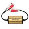 Audio Noise Filter Ground Loop Isolator Noise Filter for Car Stereo System 15A Alternator Noise Reduction