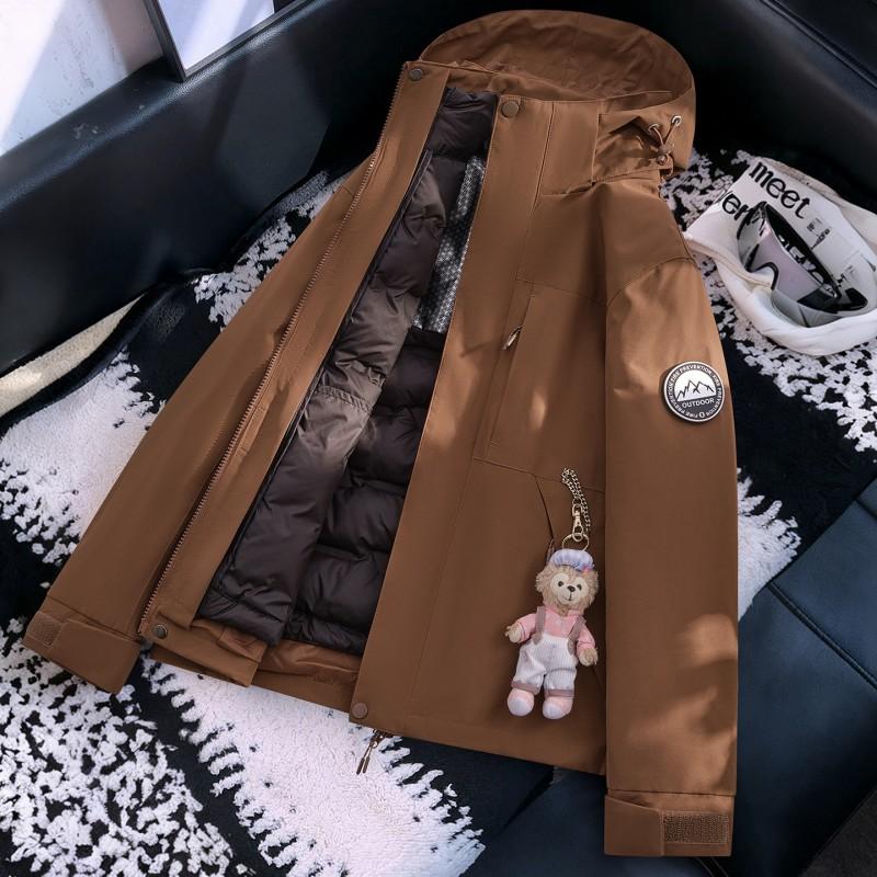 Unisex 90% White Duck Down Insulated 3-in-1 Outdoor Windproof Waterproof Hiking Jacket Winter