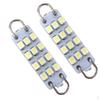 2 Pcs White 43mm 211-2 212-2 214-2 578 12-SMD-3528 LED Bulbs for Door Lights