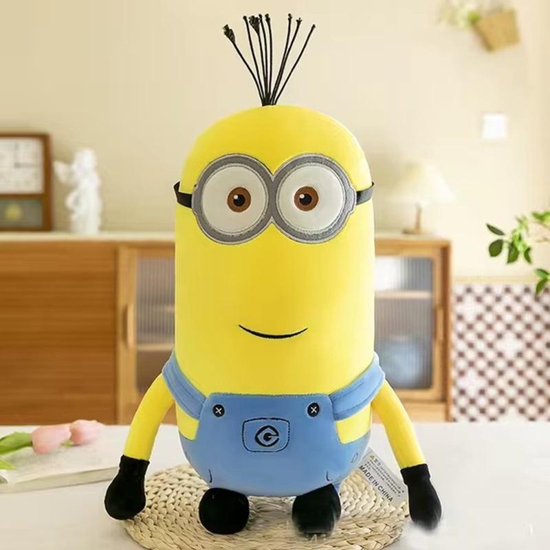 *Minions Movie Periphery Yellow Plush Bob Plush Stuart Stuffed Toys In Jeans Soft Doll Pillow Decoration Children Birthday Gift