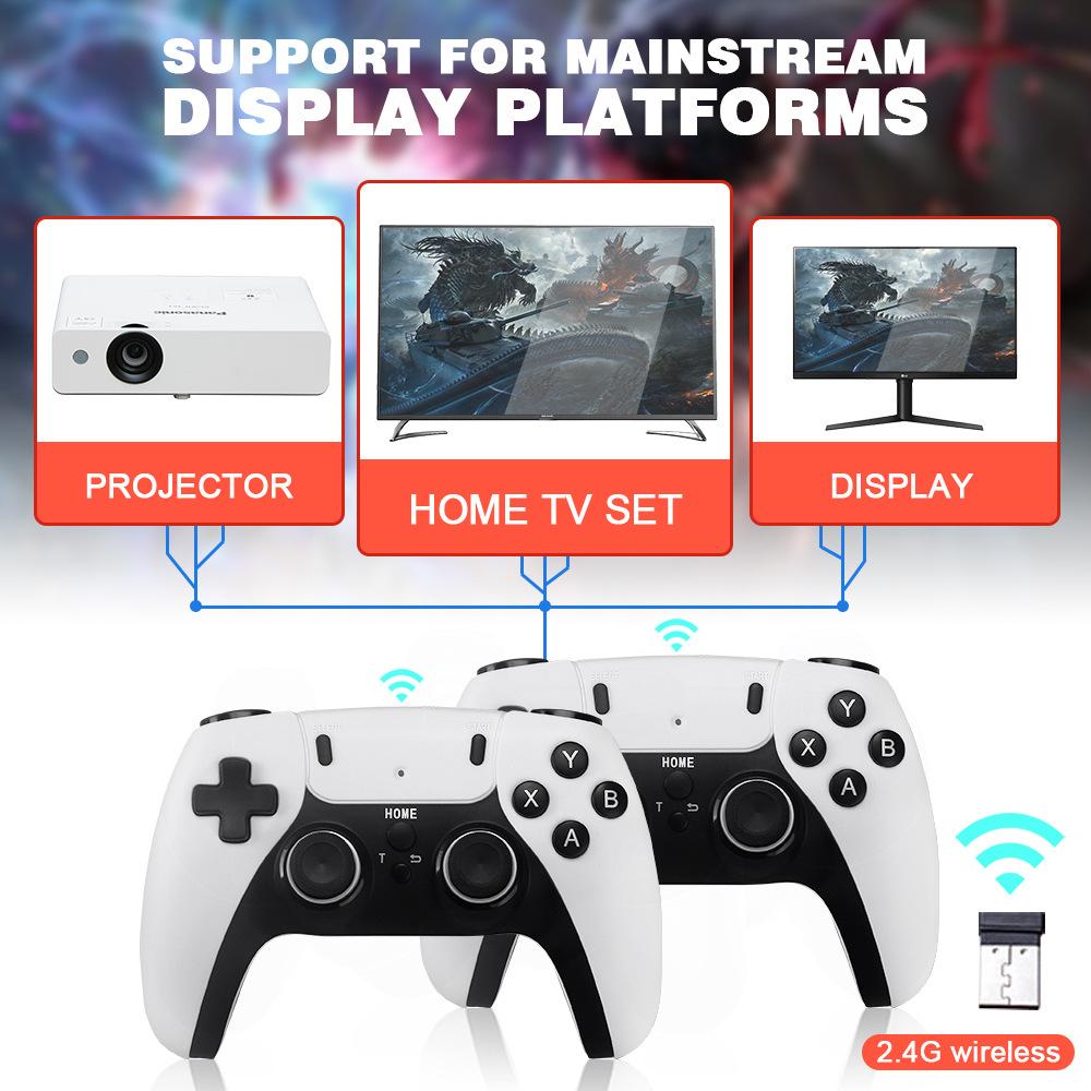 X8 Pro Wireless Retro Game Console with 35000+ Built-in Classic Games, 4K HDMI TV Output, Dual 2.4G Wireless Controller, 64G Nostalgic Game Stick