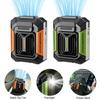 Personal Belt Clip Fan Portable 5000MaH Power Bank Flashlight Wearable Personal Fan Hanging Neck Fan for Outdoor Works Hiking Camping LED Light