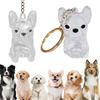 Dog Hair Collector Charm Keychain Transparent Pet Fur Keepsake Capsule Rabbit Memorial Pet Hair Collection Bottle Charm with Keyring Gift for