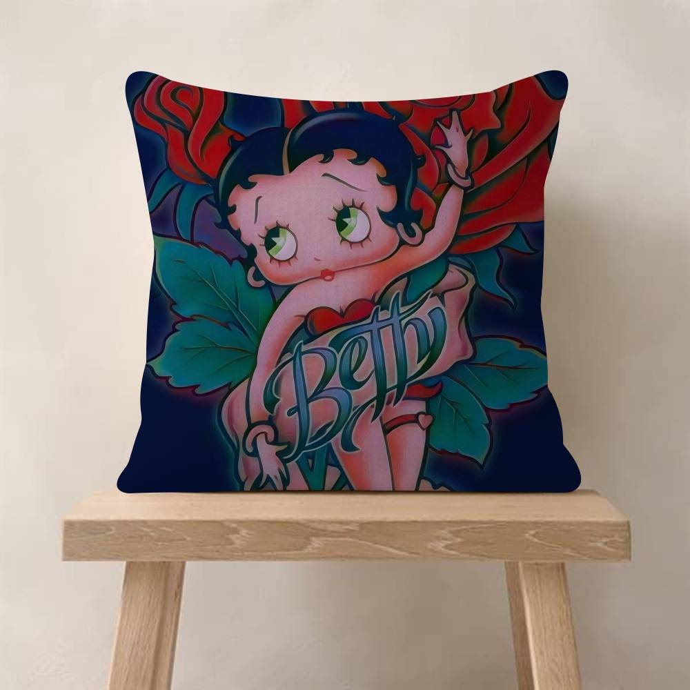 Pretty Cartoon BBetty Bboop Pillow Gift Home Office Decoration Bedroom Sofa Car Cushion Cover Case 45x45
