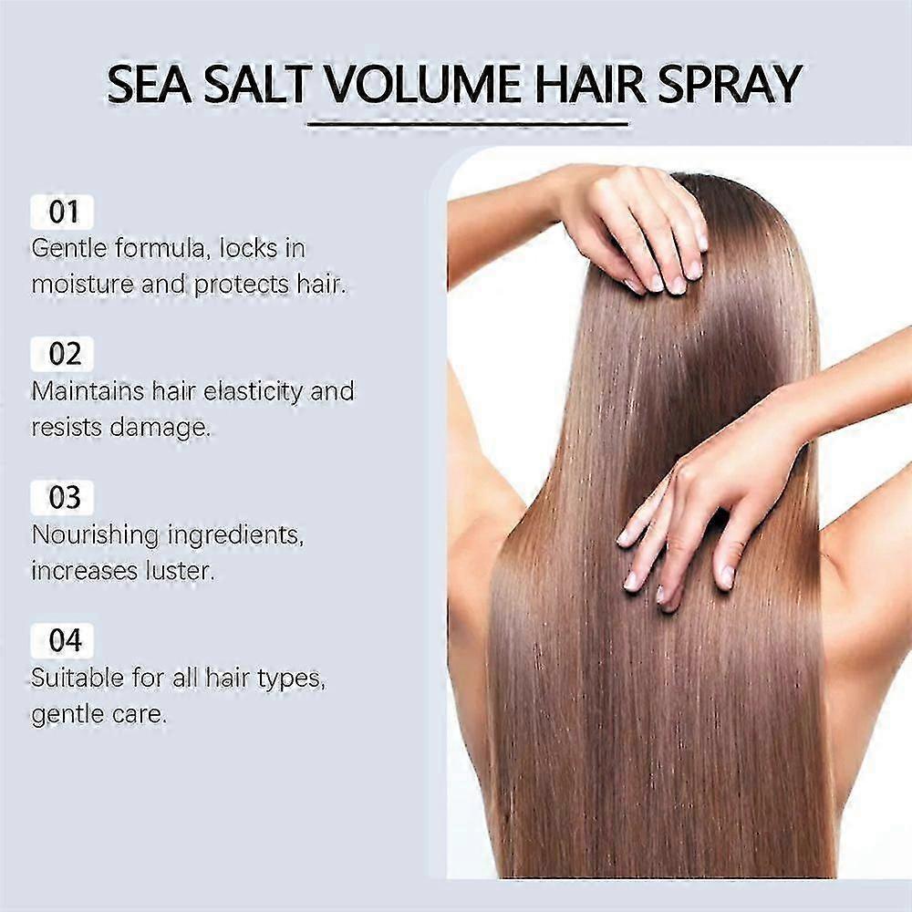 Sea Salt Volume Hair Spray, Professional Styling Spray for Textured Waves and Added Volume - Lightweight, Long-Lasting Hold for Beachy Looks and Effor