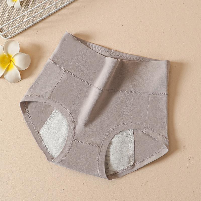 Менструальные трусики с высокой талией, женские расширенные герметичные брюки, физиологическое нижнее белье, хлопковые трусы размера плюс L-3XL, женские трусы