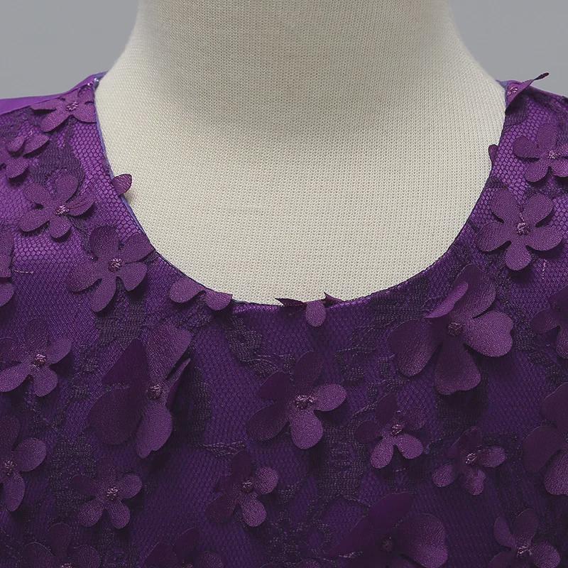 Европейское и американское сетчатое платье для дня рождения для девочек - платье принцессы для девочек-цветочниц