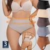 3 шт. Бесшовные трусики-стринги с высокой талией для женщин, черные, для подтягивания живота и бедер, моделирующее фигуру нижнее белье, дышащие женские трусики, большие размеры