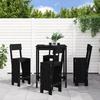 VidaXL 5-piece Garden Bar Set Black Solid Pine Wood, Pub Set, Patio Bar Set, Table Set 3157803