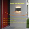 12W LED Outdoor Motion Sensor Waterproof Wall Lamps Up and Down Aluminum Wall Lights for Garden Courtyard Lighting Fixtures