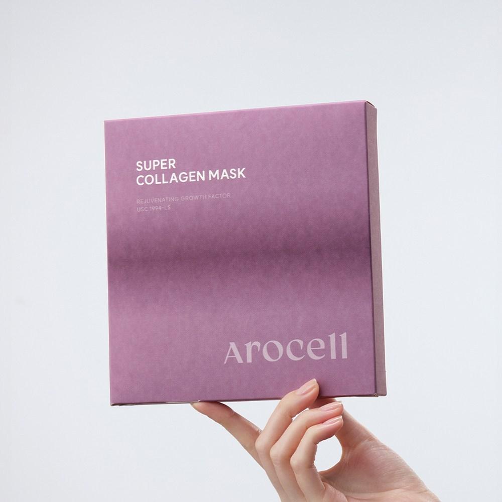 Коллагеновая маска Arocell 1 коробка (4 упаковки масок) Содержит коллагеновую культуральную среду стволовых клеток пуповинной крови человека, 4 листа