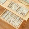 Flannelette Velvet Jewelry Tray Wooden Jewelry Storage Pallet Rings Earrings Organizer  Rings