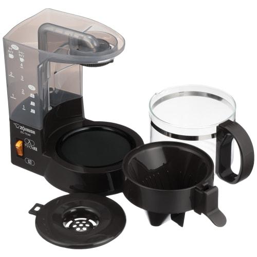 Zojirushi Coffee Maker 4 Cups Glass Container Fixed Water Tank Paper Filter Coffee 0.54L Brown EC-TC40-TA