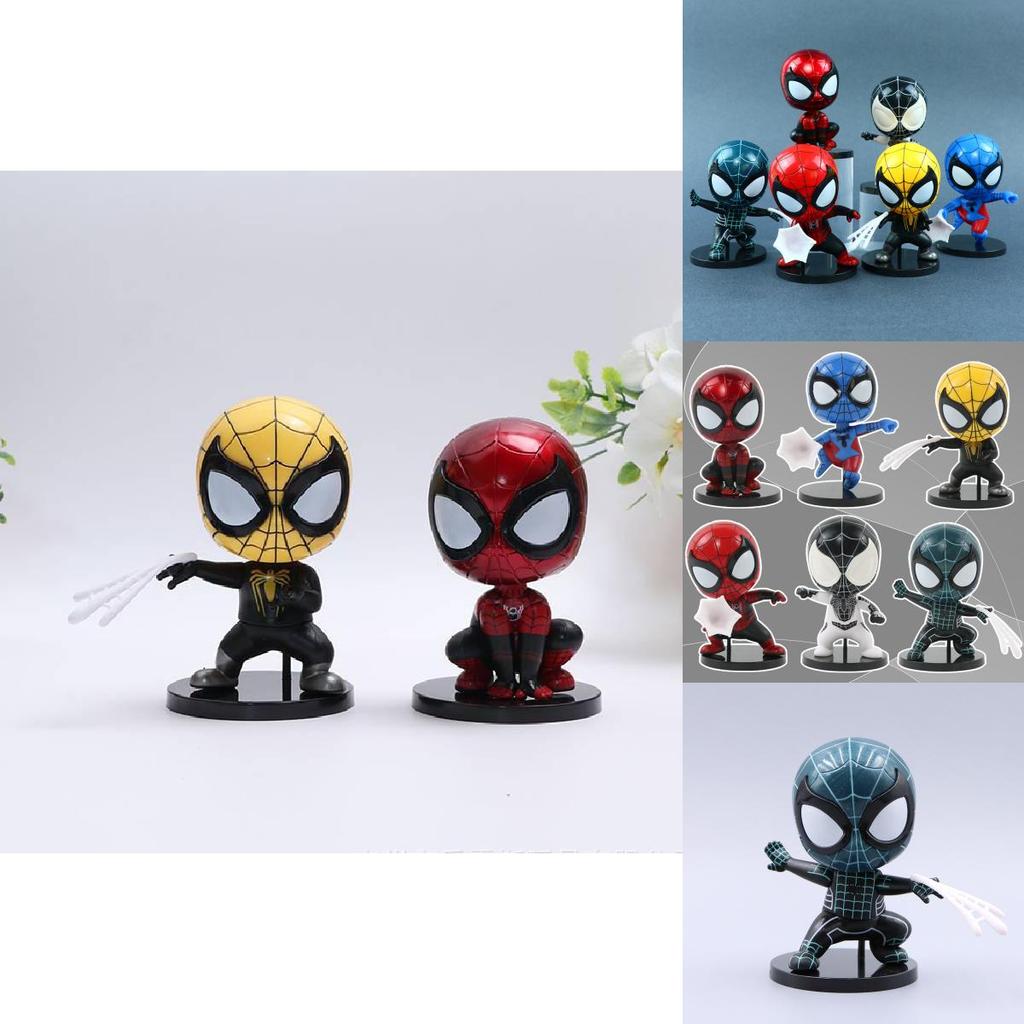 Потрясающая коллекция металлических фигурок Человека-паука, набор из шести штук, идеальный подарок для мужчин