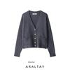 Araltay New Arrival Fashion Style Women's Clothing Fashion All-Match Casual Minimalist Gold Button Decoration Outwear 2893014