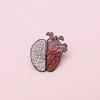 Realistic Brain Heart Couple Pins Punk Badges Brooches Denim Enamel Lapel Pins Medicine Gifts for Men Women Jewelry Wholesale