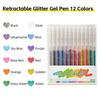 Yousheng Glitter Gel Pens Set Vibrant Sparkling Ink Markers for Writing Doodling Press-Type Neon Highlighters for Journaling Scrapbooking & Art