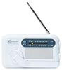 YAMAZEN Радио с ручным заводом Curiom, Водонепроницаемое и пыленепроницаемое, Портативная зарядка, AM, FM, Широкий FM, Белый, YTM-R100