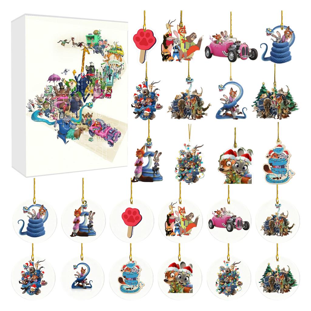 2D Flat Aircraft Box 24pc Series Advent Calendar Christmas Countdown